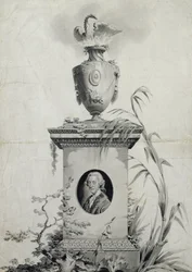 Entwurf für die Titelseite der gesammelten Werke von Dr. Thomas Arne